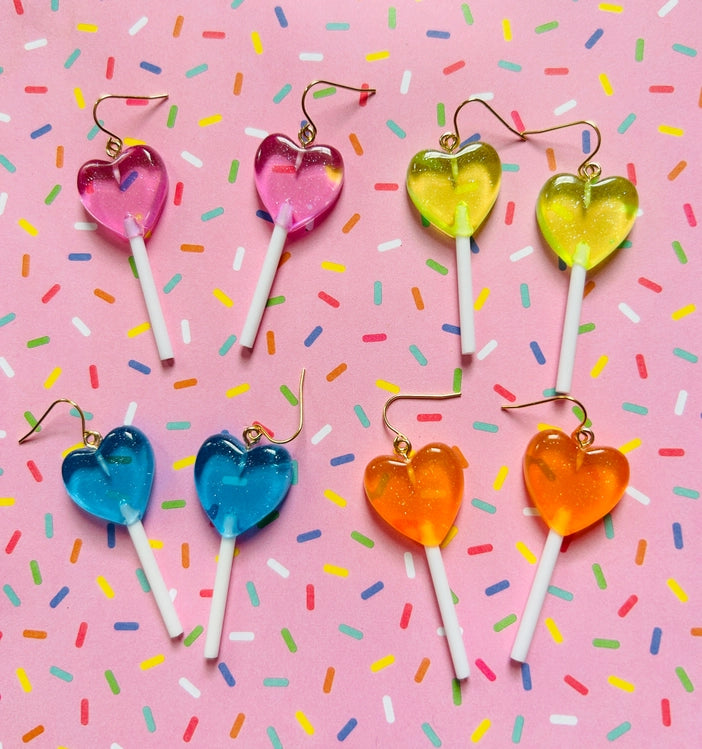 Lollipop Heart Earrings