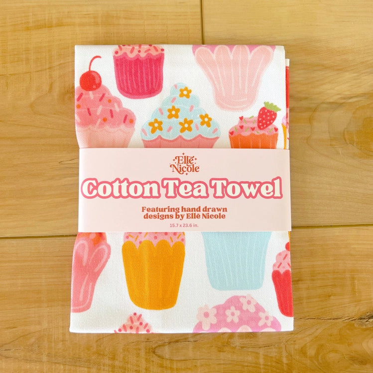 Cupcakes Cotton Tea Towel