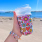 Funky Floral Iced Coffee Sleeve