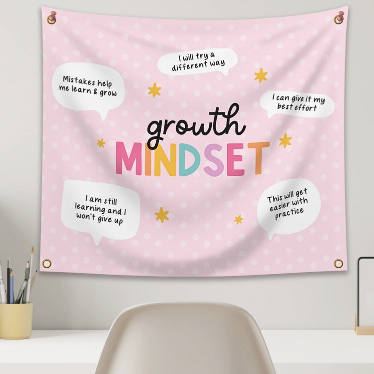 Positive Growth Mindset Double-Sided Tapestry