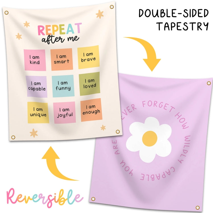 Positive Affirmations Double-Sided Tapestry